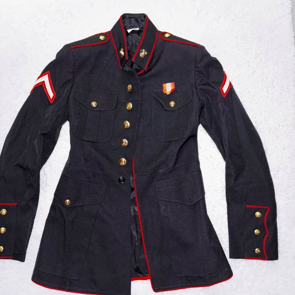 USMC Marine Corps Enlisted Dress Blues‎ Blouse Jacket 38L